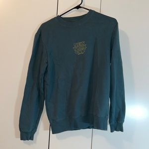 Cotton blue-green new york crewneck sweatshirt.